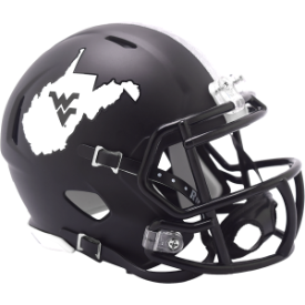 West Virginia Mountaineers NCAA Mini Speed Football Helmet <B>Coal Rush</B>