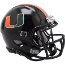 Miami Hurricanes NCAA Mini Speed Football Helmet <i>Black</i>