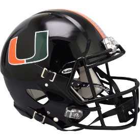 Miami Hurricanes Speed Football Helmet <i>Black</i>