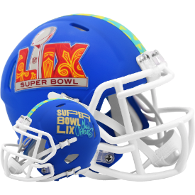 Super Bowl 59 Mini Speed Football Helmet <B>Flat Royal Blue SALE</B>