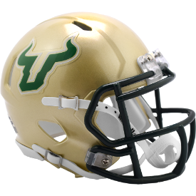South Florida Bulls NCAA Mini Speed Football Helmet <i>Gold</i>