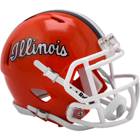 Illinois Fighting Illini NCAA Mini Speed Football Helmet <i>Script</i>