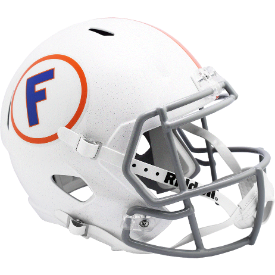 Florida Gators Speed Throwback Replica Football Helmet <i>White w/Gray Mask</i>