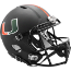 Miami Hurricanes Speed Replica Football Helmet <i>2017 Nights Satin Black</i>