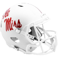 Helmets, Full Size Helmet: Mississippi (Ole Miss) Rebels Speed Replica Football Helmet <i>Gloss White<...